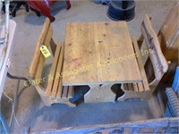 Kids table and benches