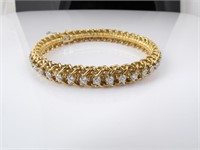 18K Yellow Gold Vintage 2.50CTW Diamond Bracelet