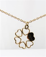 18K YG Tiffany & Co. Circle of Hearts Pendant