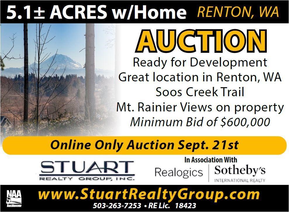 Renton, WA Development Real Estate Auction