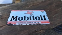 Mobiloil Enamel Rack Sign 510mm x 290mm