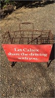 Caltex 10 bottle rack and basket