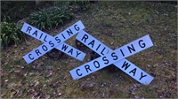 2 x Railway Crossing Signs