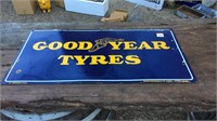 Goodyear Double Sided enamel sign 915mm x 460mm