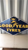 Goodyear Tyres Double Sided enamel sign