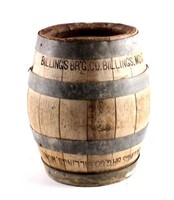 Billings Brewing Company Wooden Beer Keg Montana