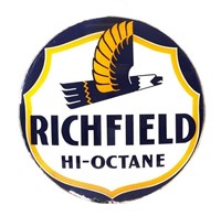 Richfield Hi-Octane Gas Pump Globe Glass Lens