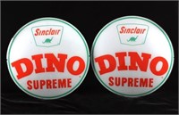 Sinclair Dino Supreme Gas Pump Globe Glass Lenses