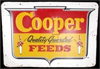 Cooper Quality Guarded Feeds Tin Advertising Sign