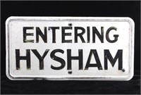 Original Hysham Montana Highway Road Sign