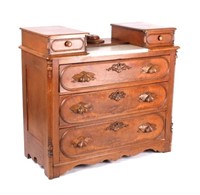 Antique Victorian Walnut Dresser 1865-1880