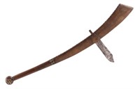 Sioux Knife Blade Gunstock War Club c. 1870-1880