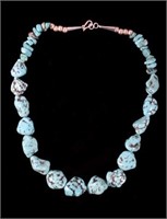 Navajo Sleeping Beauty Turquoise Nugget Necklace