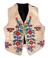 Cree Floral Beaded Vest circa 1900-1940