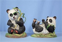 Two Boehm Giant Panda Club Porcelain Figures