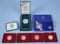 7 U.S. Mint Silver Commemorative Coins