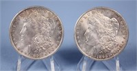 (2) 1898 O Morgan Silver Dollars