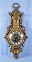 19th C.  Louis 16th Style Gilt Bronze Cartel Clock