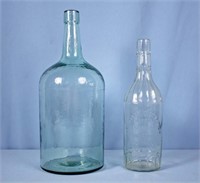 19th Century Demijohn and Hayner Whiskey Bottles