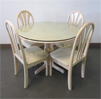 Wooden Dining Table w/ 4 Chairs