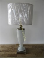 Lamp w/ Shade Art Glass Body Approx. 33" tall