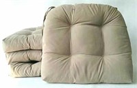 Set of 4 chair cushions with ties