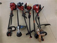 4 Toro gas weed trimmers, with shafts, all