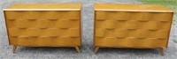 PAIR EDMUND SPENCE WAVEFRONT LOW CHESTS