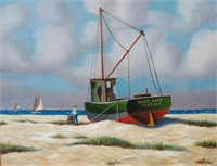 JEROME HOWES PAINTING OF THE TRAWLER  MARY ANNE