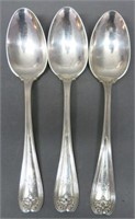 THREE TIFFANY & CO. STERLING SILVER SERVING SPOONS