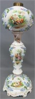 DRESDEN HANDPAINTED PORCELAIN BANQUET LAMP