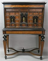 FLEMISH MANNERIST STYLE INLAID CABINET ON STAND