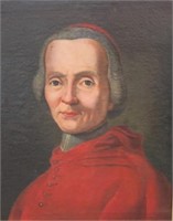 ITALIAN OIL ON CANVAS PORTRAIT OF A CARDINAL