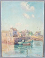 DAWSON DAWSON WATSON OIL ON CANVAS THE WHARF NO. 3