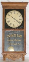 OAK COUNTRY STORE CLOCK ADVERTISING C.H.KOLS