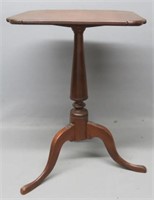 CARVED MAHOGANY PAWFOOT CANDLE STAND