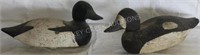 2 CARVED AND PAINTED WOODEN DECOYS W/