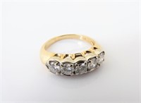 14K Five Stone Diamond Anniversary Ring