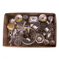 Large flat of all or mostly silver-plated items