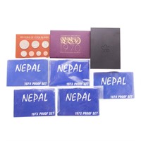 Eight foreign coin proof sets