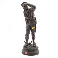 Spelter figure of a 19th century sailor