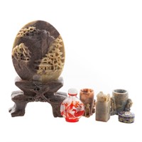 Six assorted oriental objects