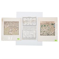 Three 16th century woodcut maps