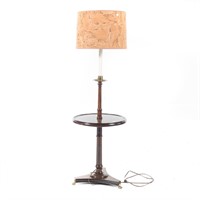 Neoclassical style stained wood lamp table