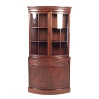 George III style mahogany corner cabinet