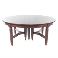 Neoclassical style mahogany dining table