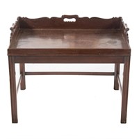 Chippendale style mahogany butler's tray table