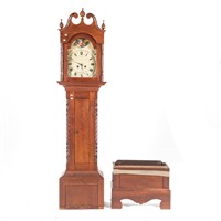 American cherry cased tall clock, with Welsh works