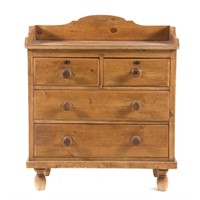 English scrubbed pine chest of drawers