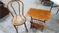 Vintage wood chair and table set